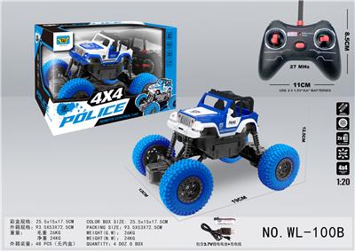 4X4牧马人骨架四通攀爬遥控警车 - OBL834900