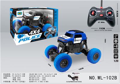 4X4酷路泽四通攀爬遥控警车 - OBL834902
