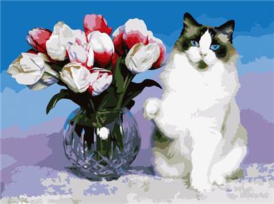 DIY数字油画          大花猫 - OBL834947