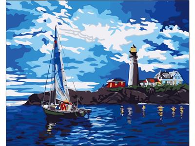 DIY数字油画          岛城风景 - OBL834999