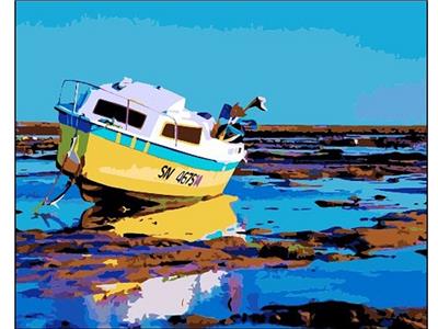 DIY数字油画          夕阳船舶 - OBL835016