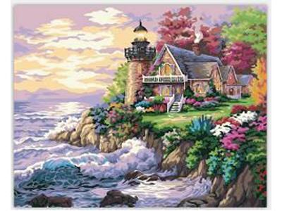 DIY数字油画     海边别墅 - OBL835031