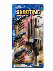 PAINTED SOFT SHOTGUN WITH REVOLVER SHOOTING SUIT. - OBL836364