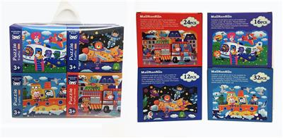 WOODEN 4 IN 1 TRAFFIC PUZZLE - OBL836958