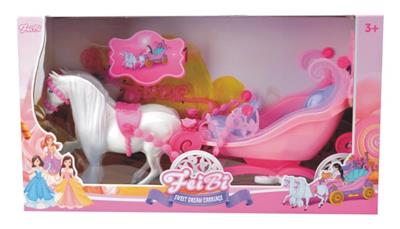 TWO HORSE PRINCESS CARRIAGE (WITHOUT DOLL) - OBL838383