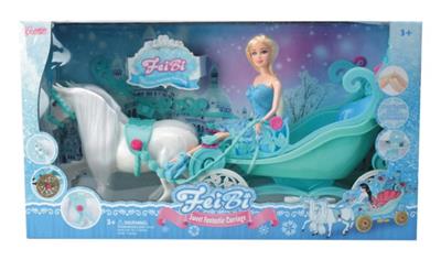 DOUBLE HORSE SNOW PRINCESS BABY CARRIAGE - OBL838397