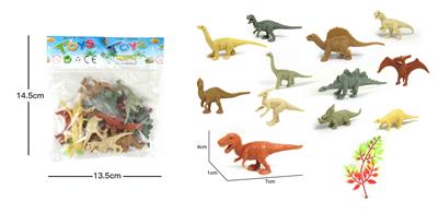 12款恐龙+1树叶   实心软胶套装 - OBL838745