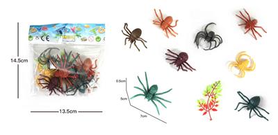 8款蜘蛛+1树叶    实心软胶动物套装 - OBL838763