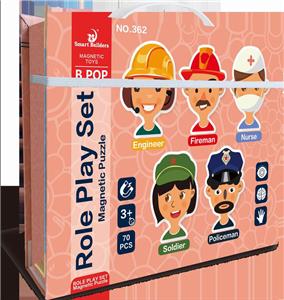 人物五官磁性拼图70PCS - OBL838804