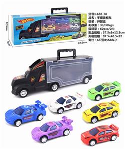 HAND-HELD GIFT BOX CONTAINER TAXI TOW TRUCK WITH 6 RETURN AB CARS. - OBL839236