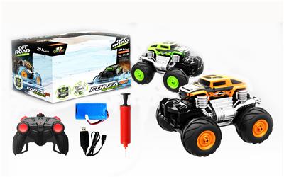 悍马、2.4G遥控、四驱、水陆两栖、充气轮皮 - OBL840039