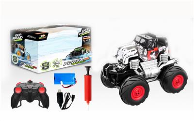 牧马人涂鸦、2.4G遥控、四驱、水陆两栖、充气轮皮 - OBL840044