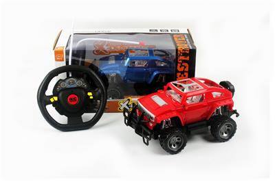 1：16四通带灯光大脚悍马越野遥控车 - OBL840093