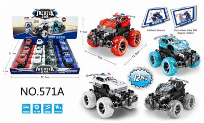 Inertial collision deformation police car - OBL840581