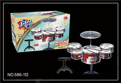 MONOCHROME JAZZ DRUM SET 5 DRUMS AND CHAIRS - OBL840760