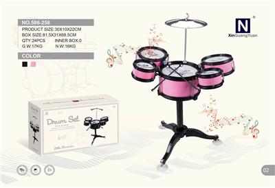 2 COLOR BLACK RING JAZZ DRUM SET 5 DRUMS - OBL840786