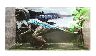 TPR实心仿真恐龙迅猛龙灰色 - OBL841828