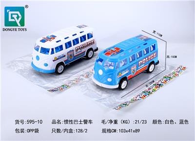 INERTIAL BUS POLICE CAR WHITE. BLUE. - OBL842032