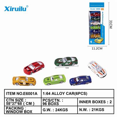 1:64 RACING COASTER ALLOY CAR SIX LOADED. - OBL843133