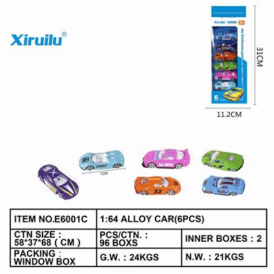 1:64 SPORTS CAR TAXI ALLOY CAR SIX LOADED. - OBL843135