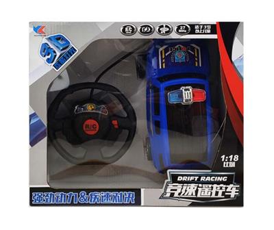 丰田越野1:18二通+方向盘遥控器+3D灯光警车 - OBL844720