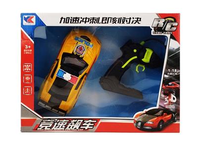 大黄蜂1:18四通+枪型遥控器+3D灯光警车 - OBL844732