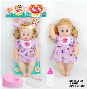 14寸搪胶会尿尿娃娃女 - OBL846727