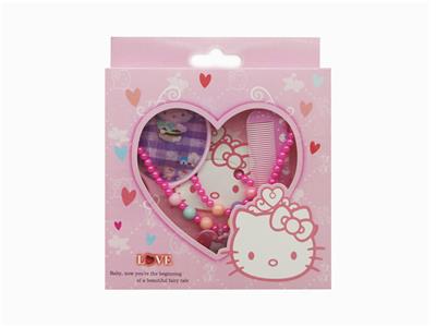 JEWELRY SET (NECKLACE BRACELET MIRROR COMB) HELLOKITTY. - OBL847210