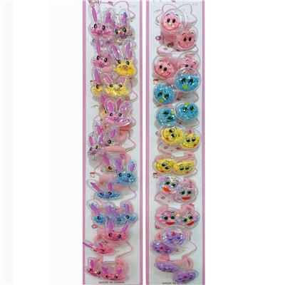HEAD ROPE (10 PAIRS /LONG CARD) CARTOON SMILEY FACE CARTOON RABBIT. - OBL847219
