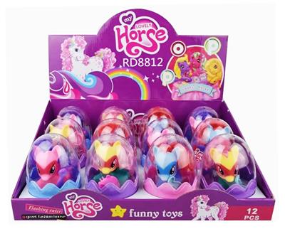 BIG EGG 2-COLOR HORSE AND COMB - OBL847625