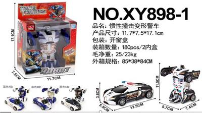 INERTIAL DEFORMATION OF POLICE CAR - OBL848324