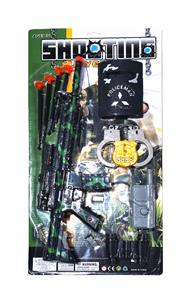 SOFT BULLET SUBMACHINE GUN M14 WITH HANDCUFFS AND SHIELD SHOOTING SUIT - OBL848834