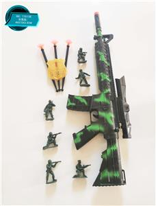 软弹枪迷彩M14配6个小军人警察套装 - OBL848845
