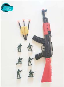 AK软弹枪配6个小军人警察套装 - OBL848847