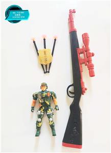98K软弹枪配6个小军人警察套装 - OBL848849