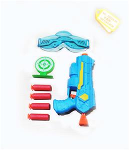 软弹打气枪配眼镜小圆靶弹射套装 - OBL848888