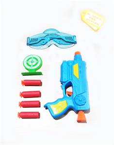 软弹打气枪配眼镜小圆靶弹射套装 - OBL848890