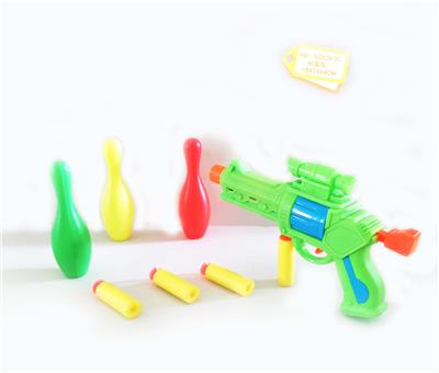 软弹打气枪配保龄球弹射套装 - OBL848895