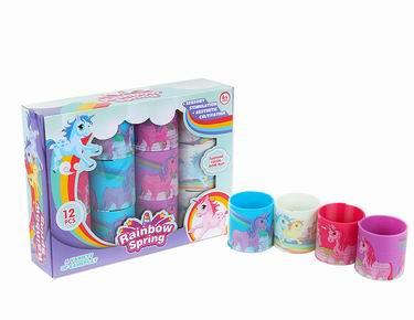 12 UNICORN RAINBOW RINGS - OBL849614