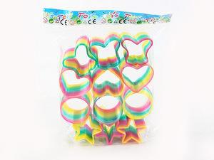 12 SPECIAL-SHAPED GOLD POWDER RAINBOW RINGS - OBL849722
