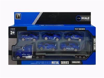 ALLOY POLICE CAR FLAT SET - OBL850517