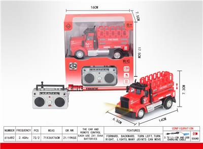 1：64四通2.4G遥控升降消防车（美式） - OBL851397