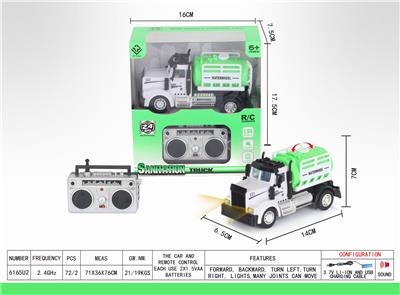 1：64四通2.4G遥控环卫洒水车（美式） - OBL851406
