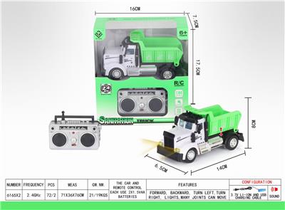 1：64四通2.4G遥控环卫卡车（美式） - OBL851415