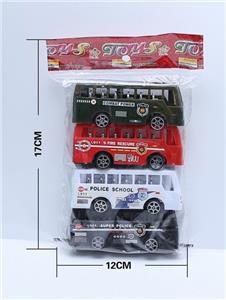 4色回力军警巴士车4只 - OBL851612