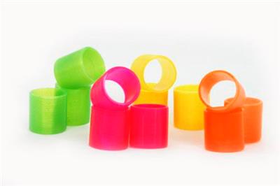 12 4-COLOR TRANSPARENT GOLD POWDER RINGS - OBL851834