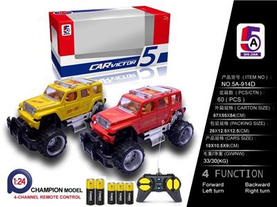 1:24仿真吉普越野遥控车（包电） - OBL852391