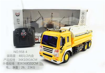 四通遥控带灯光工程油罐车 - OBL852621