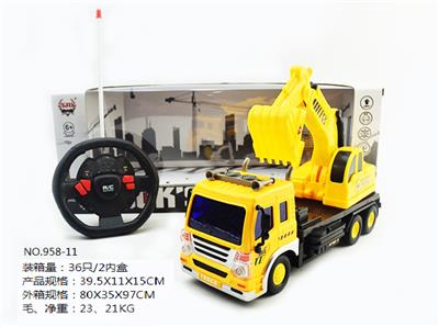 四通遥控带灯光方向盘工程勾机车 - OBL852628