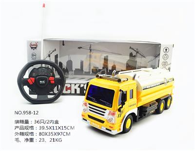 四通遥控带灯光方向盘工程油罐车 - OBL852629